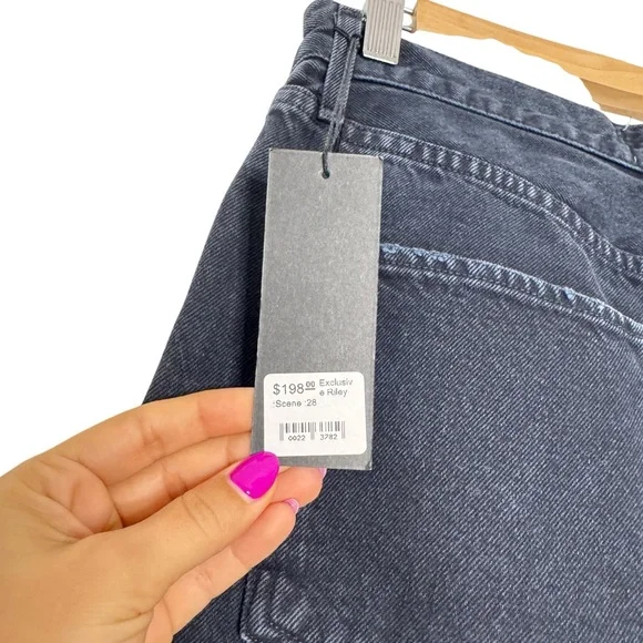 Agolde Riley High Rise Straight Crop Jeans